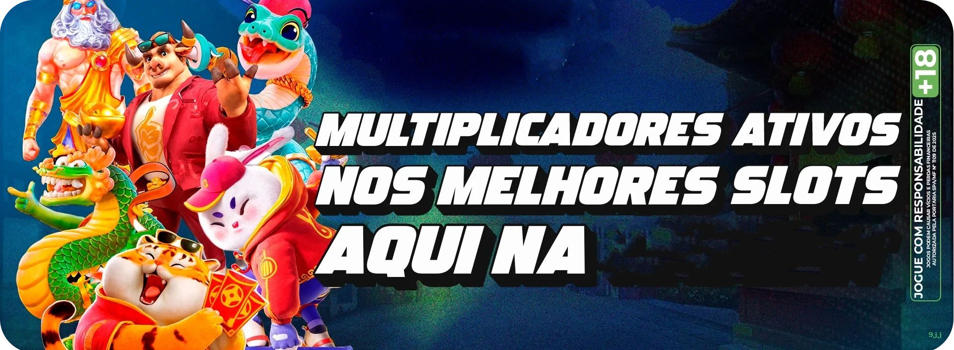 Imagem promocional da 9jj mostrando a plataforma e suas vantagens